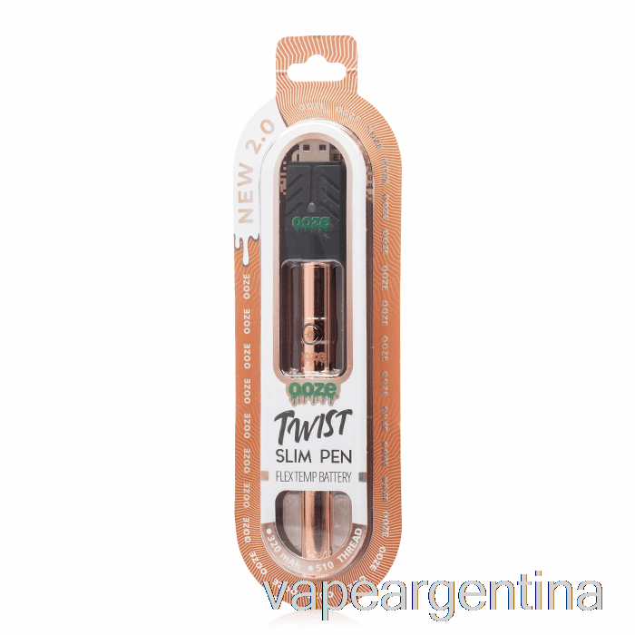 Rezuma Delgado Giro Pluma 2.0 Flex Temp Batería Oro Rosa Vape Descartable